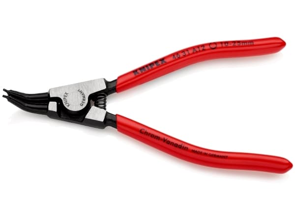 Knipex 46 31 A12, Låseringtang, Kromvanadiumstål, Plast, Rød, 130 mm, 85 g