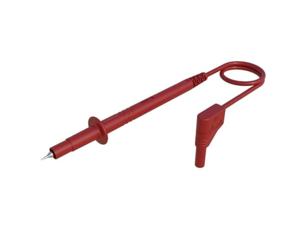 SKS Hirschmann PL 2600 S W rt Sikkerhedsprøveledning Lamelstik 4 mm Testspids 1.00 m Rød 1 stk