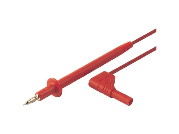 SKS Hirschmann PL 2600 S W rt Sikkerhedsprøveledning Lamelstik 4 mm Testspids 1.00 m Rød 1 stk