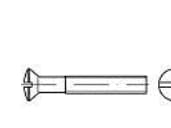 TOOLCRAFT 134377 Sänkt skruv M10 25 mm fyrkantig DIN 964 stål Galvaniserad 100 st