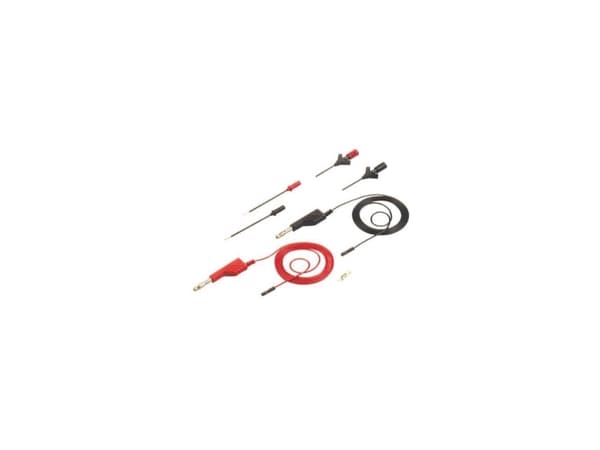SKS Hirschmann PMS 0,64 Testledningssats [Lamellakontakt 4 mm - Bussning 0,64 mm] 1,00 m Svart, röd 1 sats