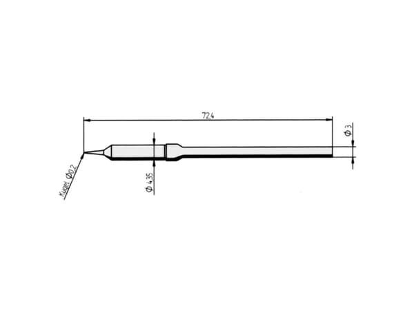 Ersa 212 SD LF Loddespids Blyantsform Spidsstørrelse 0.2 mm Indhold 1 stk