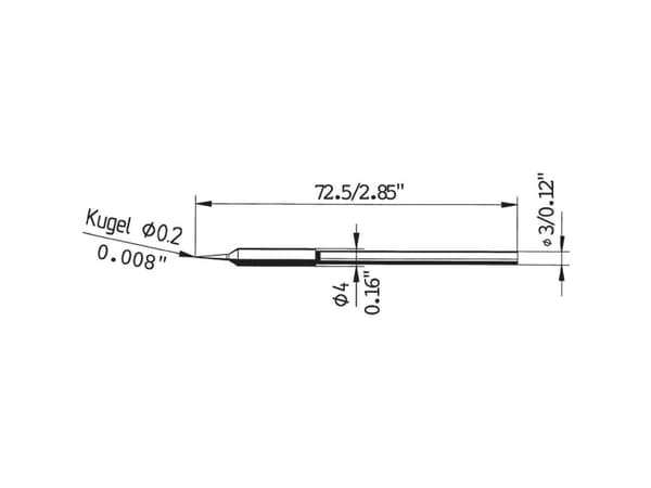 Ersa 212 SD LF Loddespids Blyantsform Spidsstørrelse 0.2 mm Indhold 1 stk
