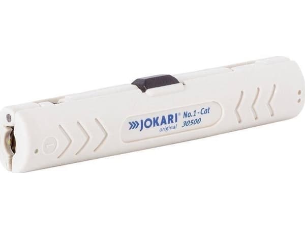 Jokari 30500 No. 1-Cat Cable Coating Remover Lämplig för datorkablar, CAT5-kabel, CAT6-kabel, CAT7-kabel, Twisted-Pair-kabel 4,5 till 10 mm