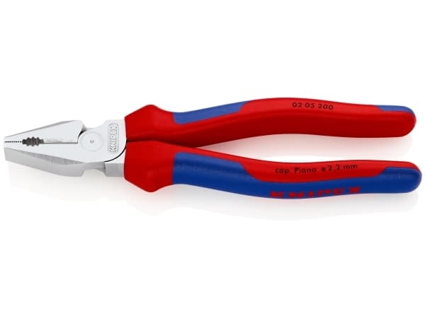 Knipex 02 05 200, Kombinasjonstang, 2,5 cm, Stål, Plast, Blå, Rød, 200 mm