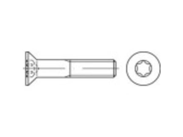 TOOLCRAFT 149213 Senkkiruuvit M8 25 mm kuusiokoloruuvit ISO 10642 Teräs Sinkitty 200 kpl