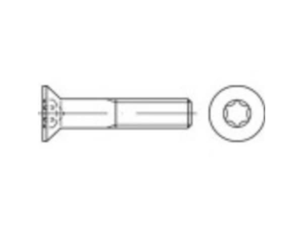 TOOLCRAFT 149213 Senkkiruuvit M8 25 mm kuusiokoloruuvit ISO 10642 Teräs Sinkitty 200 kpl
