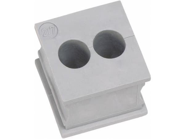 Icotek KT 2/2 Kabelgennemføring slidset Klemme-diameter (max.) 2 mm Elastomer Grå 1 stk