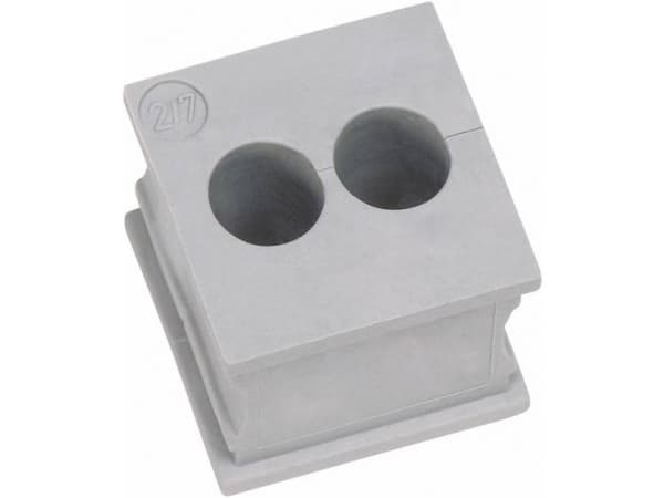 Icotek KT 2/2 Kabelgennemføring slidset Klemme-diameter (max.) 2 mm Elastomer Grå 1 stk