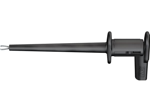 MC MicroGrip-XB, testklämma, svart, CAT II, guld, 300 V, 1 A