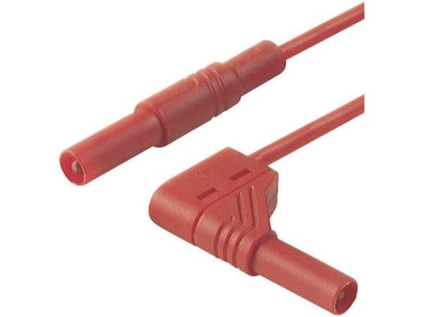 SKS Hirschmann MLS WG 50/2,5 rt Sikkerhedsprøveledning [Lamelstik 4 mm - Lamelstik 4 mm] 0.50 m Rød