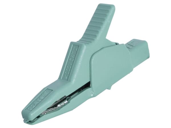 SKS Hirschmann AK 2 B 2540 I Turvallinen krokotiilijalkaliitin 4 mm CAT II 1000 V vihreä