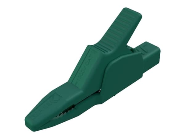 SKS Hirschmann AK 2 B 2540 I Turvallinen krokotiilijalkaliitin 4 mm CAT II 1000 V vihreä