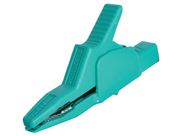 SKS Hirschmann AK 2 B 2540 I Turvallinen krokotiilijalkaliitin 4 mm CAT II 1000 V vihreä