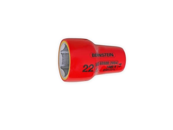 Bernstein 16-498 VDE, Stikkontakt, 3/8", Metrisk, 1 hoder, 22 mm, Kromvanadiumstål