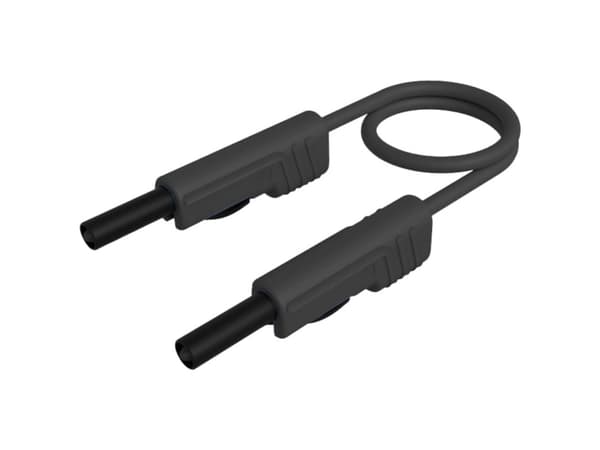 SKS Hirschmann MLB 100/1 V sw Prøveledning Lamelstik 4 mm Lamelstik 4 mm 1.00 m Sort 1 stk