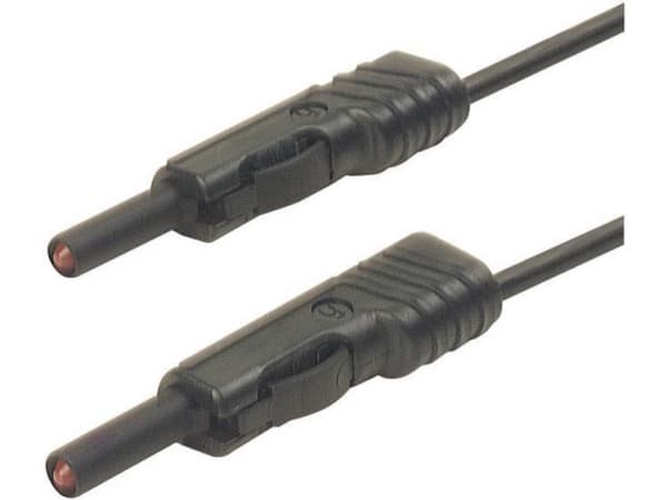 SKS Hirschmann MLB 100/1 V sw Prøveledning Lamelstik 4 mm Lamelstik 4 mm 1.00 m Sort 1 stk