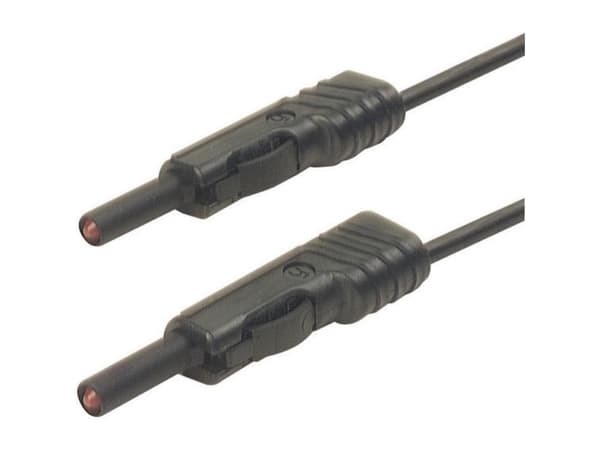 SKS Hirschmann MLB 100/1 V sw Prøveledning Lamelstik 4 mm Lamelstik 4 mm 1.00 m Sort 1 stk