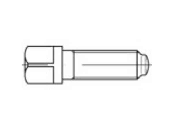 TOOLCRAFT 107980 Firkantskruer M16 70 mm Firkant DIN 480 Stål 10 stk 10 stk