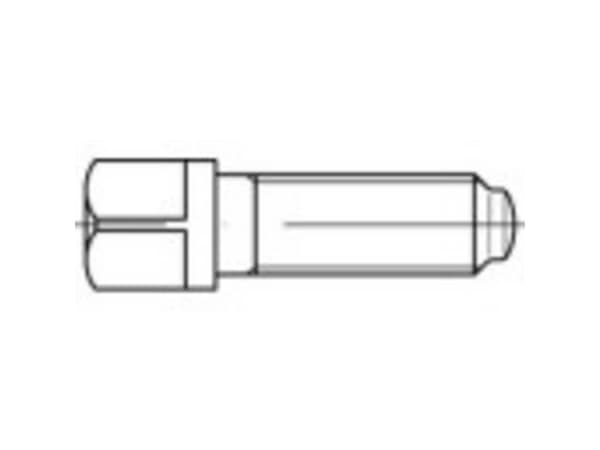 TOOLCRAFT 107980 Firkantskruer M16 70 mm Firkant DIN 480 Stål 10 stk 10 stk