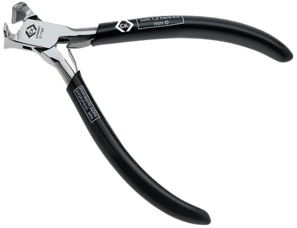 C.K Tools T3776EF 5, Endekuttende tang, Stål, Vinyl, Sort, 130 mm