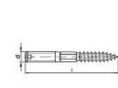 TOOLCRAFT 159647 Stokskrue M8 150 mm Stål Galvaniseret 100 stk