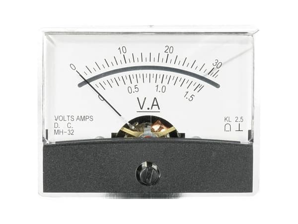 VOLTCRAFT AM-60X46/30V/1,5A/DC AM-60X46/30V/1,5A/DC Måleapparat til indbygning AM-60X46/30V/1,5A/DC 30 V/1,5 A Drejespole