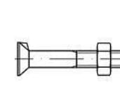 TOOLCRAFT 111659 Sänksänkta skruvar med nos M12 50 mm sexkantig hylsa DIN 604 Stål 100 st