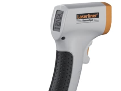 Laserliner ThermoSpot Laser, F, °C, -20 - 315 °C, Sort, Grå, Gult, 1 °C, 9 V, 38 mm