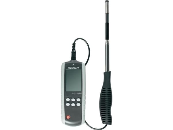 Voltcraft PL-135HAN Kuumalanka-anemometri lämpötilanmittaustoiminnolla ja USB-liitännällä, teleskooppinen (PL-135HAN)