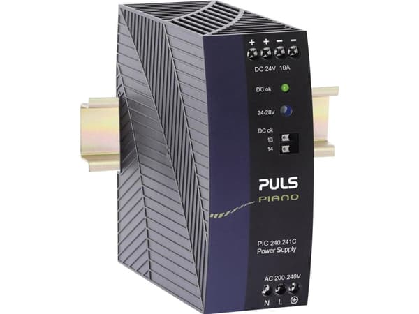 PULS Piano Strømforsyning til DIN-skinne (DIN-kisko) 24 V/DC 10 A 240 W Antal udgange:1 x Indhold 1 stk