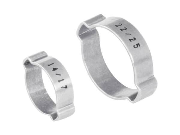 Norma 2-ear-klemme 1107012040 Bundt-Ø-område 37 til 37 mm Sølv 1 stk