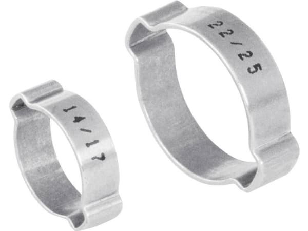 Norma 2-ear-klemme 1107012040 Bundt-Ø-område 37 til 37 mm Sølv 1 stk