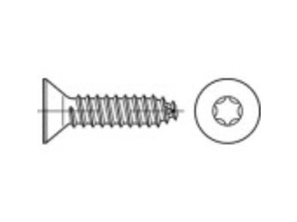 TOOLCRAFT 145304 Senkkaruuvi 3,5 mm 9,5 mm T-profiili DIN 7982 Teräs Sinkitty 1000 kpl