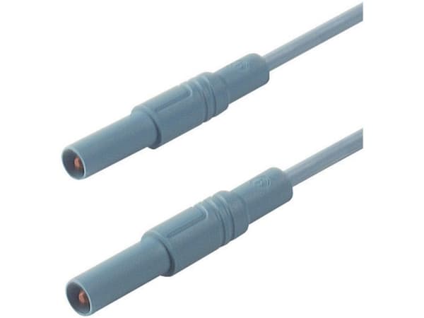 SKS Hirschmann MLS GG 100/2,5 bl Turvatestausjohto [Lamellipistoke 4 mm - Lamellipistoke 4 mm] 1,00 m Sininen