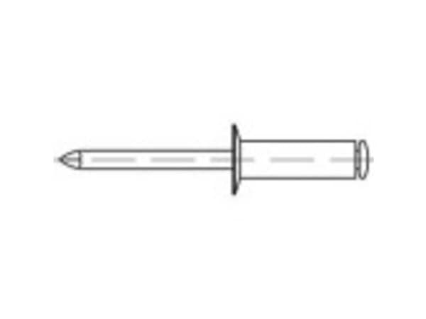 TOOLCRAFT 160302 Åben blindnitte (Ø x L) 5 mm x 8 mm Alumiini Stål 500 stk