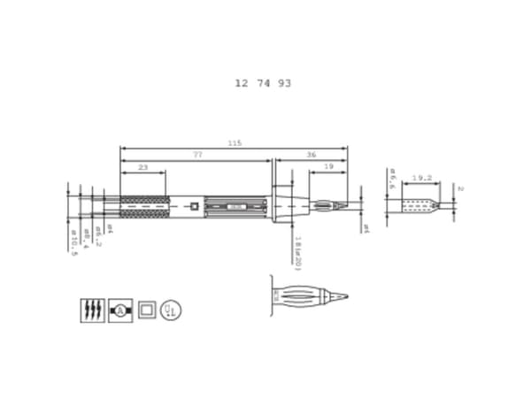 Staeubli Pp-115/4 Safety Test Probe Plug Connection 4mm Cat Ii 1000v