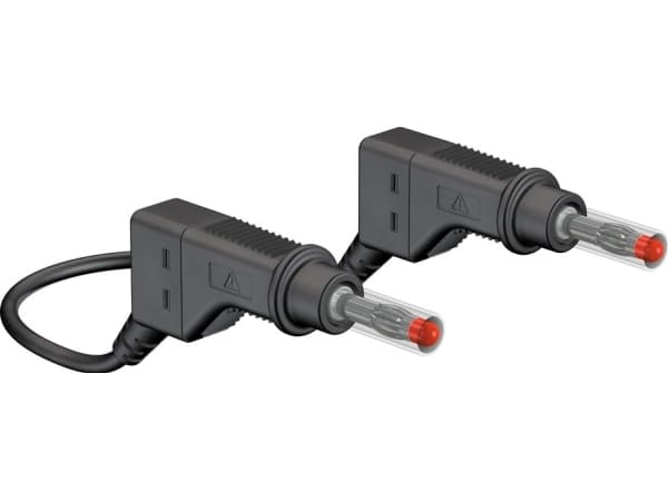 Stäubli XZG425/SIL, Testkabel, Svart, Silikon, 2.5 mm ², CAT II, Silikon