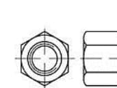 TOOLCRAFT 138155 Sekskantmøtrikker M24 DIN 6330 Stål Galvaniseret 10 stk