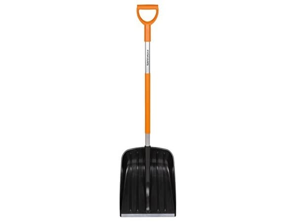 Fiskars 1003468, Snøskuffe, Aluminium, Plast, Sort, Grå, Oransje, Ergonomisk, D-formet, 1,4 kg