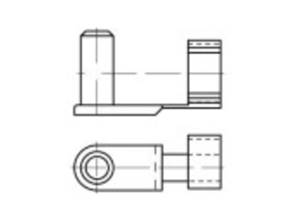 TOOLCRAFT Fjederbolte 32 mm Galvaniseret stål 160338 10 stk (Ø x L) 8 mm x 32 mm