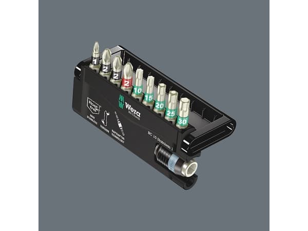 Wera 05073630001, 10 styck, Phillips, Pozidriv, Torx, PH 2, PZ 1, PZ 2, T10, T15, T20, T25, T30, Rostfritt stål