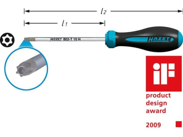 Hazet Workshop Torx-ruuvimeisseli Koko TR 30 Terän pituus: 115 mm