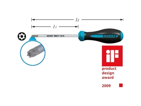 Hazet Workshop Torx-ruuvimeisseli Koko TR 30 Terän pituus: 115 mm