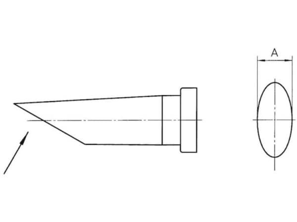 Weller LT-CC Loddespids Rund form, lang, skråtskåret Spidsstørrelse 3.2 mm Indhold 1 stk