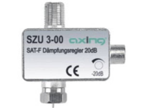 Axing SZU 3-00, 0,0001 - 2,4 GHz, 20 dB, Hopea, F-female/F-male, Alumiini