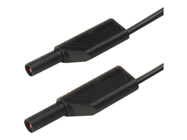 SKS Hirschmann MLS WS 50/2,5 ge/gn Turvatestausjohto [Lamellipistoke 4 mm - Lamellipistoke 4 mm] 0,50 m Keltainen