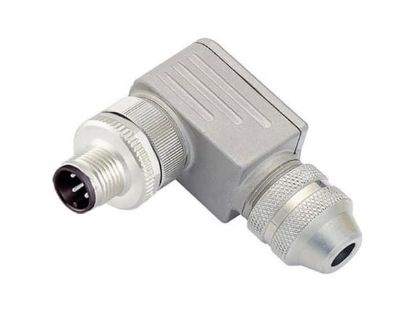Binder 99-1429-824-04 Sensor-, aktuator-stik, M12 Stik, vinklet Pol-tal (RJ): 4 1 stk