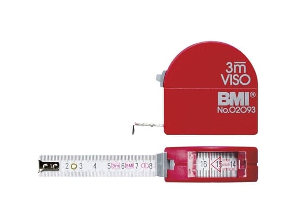 BMI Viso 405341010 Målebånd 3 m Stål