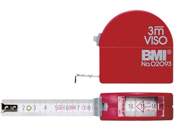 BMI Viso 405341010 Målebånd 3 m Stål